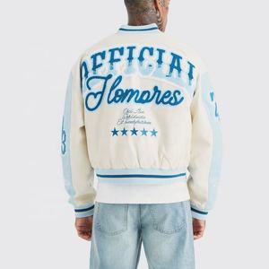 OEM personalizado Vintage Varsity chaqueta de invierno de cuero mangas Escuela universidad béisbol Letterman Varsity chaqueta para los hombres - Product Image 2