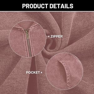 เสื้อฮู้ดซิปทรงโอเวอร์ไซส์ สไตล์สตรีทแวร์ ผ้าฟลีซคอตตอนหนานุ่ม ล้างสีแบบแอซิดวอช ผลิตจากวัสดุเป็นมิตรต่อสิ่งแวดล้อม ทรงปกติ ใส่ได้ทุกเพศ เหมาะสำหรับฤดูใบไม้ร่วง คุณภาพพรีเมียม ดีไซน์ทันสมัย - Product Image 5