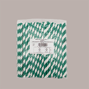 Green <b>Disposable</b> Spiral Paper <b>Straws</b> 8cm X 20cm 2 Pack of 150 Pieces - Product Image 4