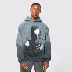 Épais lourd blanc à capuche goutte épaule hommes sweat 500 460 400 Gsm Logo personnalisé français éponge lourd surdimensionné à capuche - Product Image 4