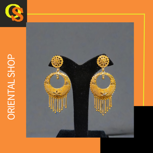 Juego de pendientes recién llegados con diseño tradicional de 22CT, pendientes de estilo Jhumka chapados en oro, joyería para mujer - Product Image 2