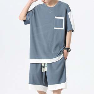 Conjunto de pantalones cortos de verano para hombre, camiseta informal de 2 piezas, conjuntos para hombre, conjuntos de pantalones cortos de talla grande personalizados para hombre - Product Image 6