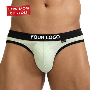 לוגו מותאם אישית boxer סקסי גברים מנטה לקצץ המותניים נמוך בצורת כיס ביקיני עם בד נשימה - Product Image 1