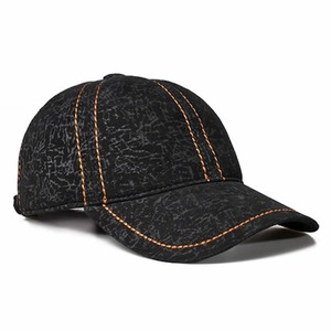 Chapeau d'hiver Hommes 100% Cuir véritable Daim gaufré Casquettes de baseball Hommes Loisirs Bec de canard Chapeaux Femmes Imprimé Léopard Mince Casquettes simples - Product Image 3