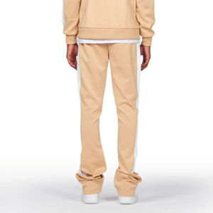 Conjunto de chándal acampanado personalizado para hombre, chándal de algodón de gran tamaño con capucha acampanada, pantalones de chándal estampados para invierno de talla grande, dos piezas de lana - Product Image 5