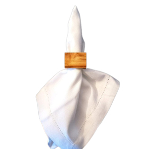 Haute qualité fabriqué en Inde usine vente directe en gros rustique à la main en bois rond de serviette ensemble couleur marron pour Restaurant fête - Product Image 3