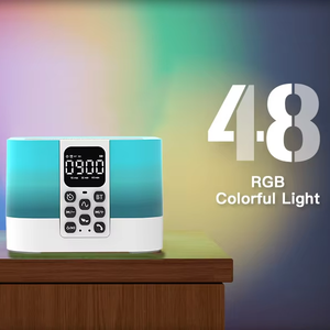 Mosbros Aurora S8 veilleuse haut-parleur neuf types de bruit blanc pour aider à dormir 8 types de fonction d'alarme lumineuse RVB cadeau de Noël - Product Image 2