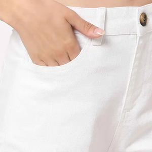 Pantalones cortos deportivos de cintura alta para mujer personalizados 100% algodón Logotipo personalizable Etiqueta Diseño de patrón de color de alta calidad - Product Image 4