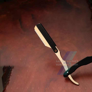 Rasoir de barbier fabriqué en usine rasoir droit à lame unique salon de coiffure en acier inoxydable rasage rasoir de cheveux - Product Image 4