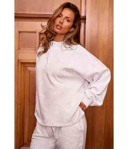 Ensemble de survêtement boutonné style hiver, uni, brodé, long, couleurs personnalisées - Product Image 1