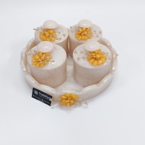 Juego de contenedores de almacenamiento de alimentos de resina de lujo con tapas herméticas y bandeja para despensa de cocina y uso en comedor de Tradebyd - Product Image 3