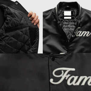 แจ็กเก็ตเบสบอลวิทยาลัยผ้ากำมะหยี่ปักลายสำหรับผู้ชายแจ็คเก็ตทรงหลวมสำหรับผู้ชาย - Product Image 5