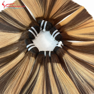 COULEUR SUPÉRIEURE DE 2024 !! Machine d'extension de cheveux droits en os couleur piano cheveux double trame 100% cheveux vietnamiens bruts - Product Image 1