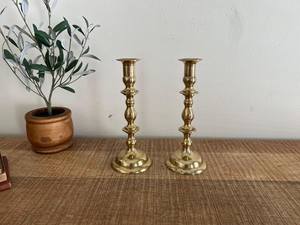 Bougeoirs en laiton vintage ensemble de deux pièces article cadeau Diwali - Product Image 5