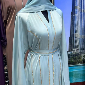 Hermosa Abaya de Dubái negra para mujer, de trabajo manual caftán, ropa islámica tradicional y accesorios diseñados para musulmanes - Product Image 1
