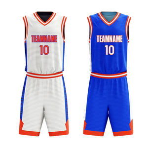 Gran oferta, conjuntos de uniformes de baloncesto personalizados, camiseta profesional, camisetas de baloncesto transpirables de secado rápido, 100% poliéster de talla grande - Product Image 1