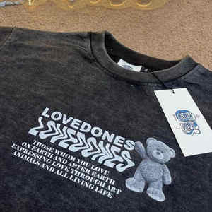 เสื้อยืดวินเทจแบบลำลองซักกรดแบบลำลองเสื้อยืดวินเทจแบบสั่งทำสกรีนลายเฮฟวี่เวทเสื้อยืดวินเทจสำหรับผู้ชาย - Product Image 3