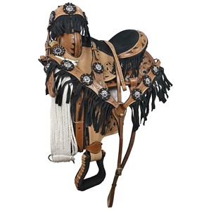 Selle de cheval Western en cuir de qualité supérieure pour la course de barillets, taille 17 pouces, siège disponible - Product Image 6