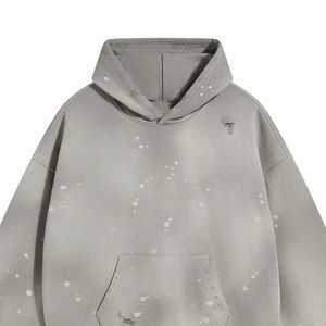 Sweat à capuche écologique en coton 100% avec logo personnalisé délavé à l'acide pour hommes - Product Image 3