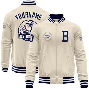 Vente en gros de l'industrie directe, blouson d'hiver décontracté personnalisé jaune-blanc royal Varsity Letterman, veste à glissière bicolore - Product Image 2