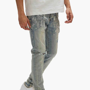 Men's Designer Stretch <strong>Jeans</strong> - Vintage Distressed <strong>Denim</strong>, Easy to Style for Parties, <strong>Urban</strong> Chill Days or Youth Weekend Outfits - Product Image 4
