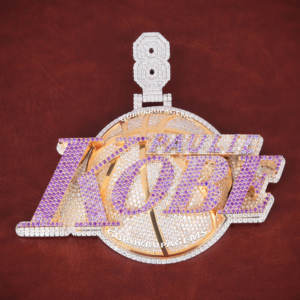 Pendentif personnalisé de forme ronde en forme de diamant cultivé en laboratoire Style Hip Hop 925 argent Logo nom pendentif à breloque bijoux - Product Image 1