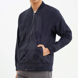 Nueva Chaqueta Bomber de Lona 100% Algodón con Cuello Alto, Personalizada para Otoño, con Logotipo Frontal, Venta al Por Mayor, Tallas Grandes para Hombre, Hecha en Pakistán - Product Image 2