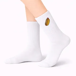 Colorful Girl's and Boy's <b>Socks</b> Breathable Nylon with <b>Hot</b> Dog Embroidery One Size Fits All for Daily Use in Spring and Summer - Product Image 2