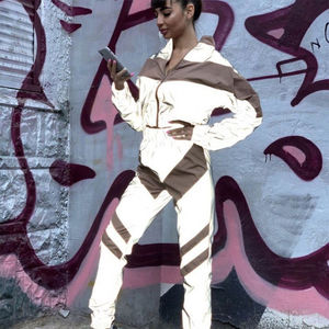 Survêtement coupe-vent en nylon/spandex pour femmes, haut tendance en 2025 avec fermeture éclair coupe-vent et poche latérale pour l'automne 2026 - Product Image 4