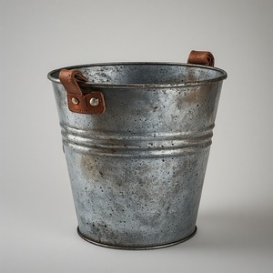 Maceta decorativa de cuero galvanizado con superficie mate martillada Artesanía artesanal diseñada para interiores decorativos de temporada - Product Image 5