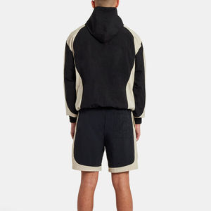 Custom <b>Men</b> Sets Two Piece Custom Dtg Print <b>Zip</b> up Nylon Two Piece Joggers <b>Short</b> Set Windbreaker <b>Shorts</b> and Jacket Tracksuit - Product Image 3