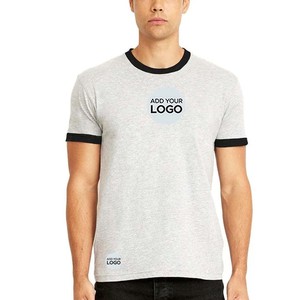 T-shirts à manches courtes personnalisés en gros avec logo, en coton filé à anneaux, doux, en coton biologique, ou en coton 50/50 poly. - Product Image 1