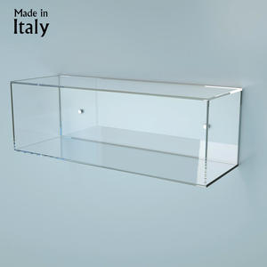Étagère en acrylique transparent au design italien moderne Soixante L60xL20xH30 cm pour le mobilier du salon, de l'hôtel et de l'appartement - Product Image 1