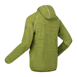 Derniers sweats à capuche à fermeture éclair avec manches raglan pour hommes vêtements de sport en polyester mélangé de couleur vert clair - Product Image 5