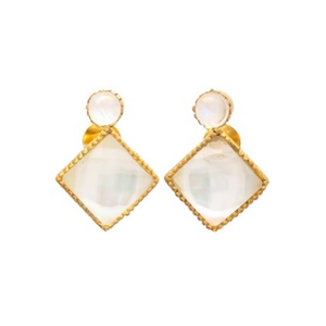 Pendientes de plata de ley 925 con forma de princesa y Perla, novedad - Product Image 1