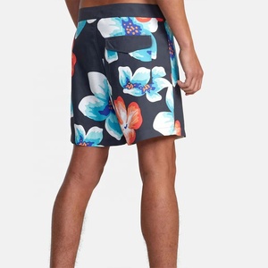 Wholesale Men's <b>Printed</b> Beach Shorts <b>Botanical</b> Pattern Elastic Waist Lightweight Vacation Bottoms Tropical Summer Apparel - Product Image 5