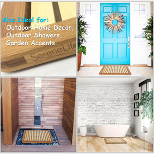 Alfombra de baño moderna de diseño sólido para interiores, rayón hecho a máquina de material de madera de bambú, estilo de diseño sólido - Product Image 5