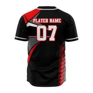 Jersey de béisbol transpirable de alta calidad personalizado tipo patrón sólido ropa de béisbol deportiva informal - Product Image 4