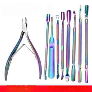 Ensemble de coupe-ongles professionnel pour bébé, acier inoxydable, lame incurvée, 3 pièces, pousse-cuticules et pince pour les doigts - Product Image 4