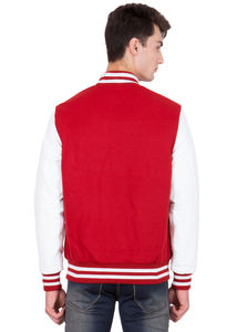 Veste universitaire en laine dernier cri pour hommes Type de fermeture poches boutonnées Letterman College Baseball Bomber Varsity Jacket pour hommes - Product Image 2