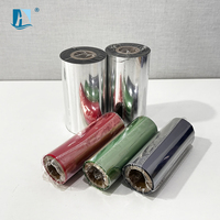 Cinta de Resina de Cera Negra Premium de 110 mm x 300 m para Impresora de Códigos de Barras, Cinta de Transferencia Térmica
