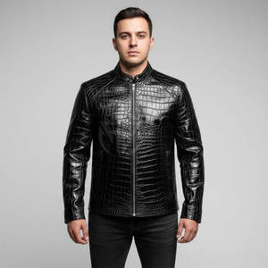 Chaqueta de Invierno de Cuero con Grabado de Piel de Vaca, con Logotipo Frontal, Ecológica, Transpirable y de Ajuste Cómodo - Product Image 4