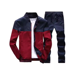 Survêtements de sport à manches longues élégants personnalisés pour hommes 2 pièces survêtements de course décontractés pour l'hiver grande taille - Product Image 5