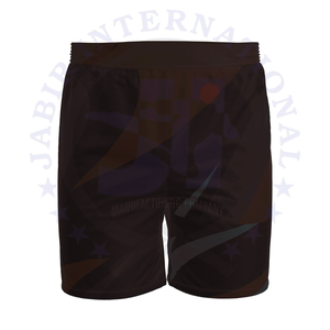 Pantalones cortos de playa informales para hombre, 100% poliéster satinado, secado rápido, estampado personalizado, cintura media elástica, tejido impermeable, servicio OEM - Product Image 1