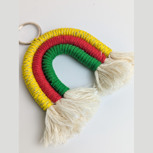Porte-clés arc-en-ciel fait main en macramé JNC pour les commandes de cadeaux promotionnels - Product Image 5