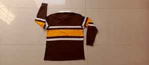 Camisa Holgada de Punto Transpirable de Algodón/Fibra de Bambú con Bolsillo, Bordado 3D, Mangas Largas, Puños Acanalados, 3 Botones - Product Image 3