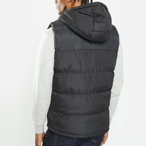 OEM personalizado de los hombres acolchados de nylon Puffer chaleco Stand Collar abajo acolchado al aire libre sin mangas chaqueta con logotipo de impresión de la chaqueta de ropa de trabajo - Product Image 2
