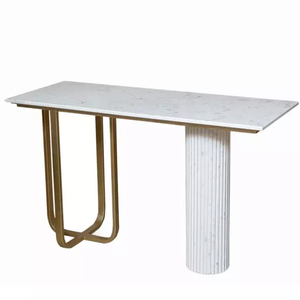 Muebles de estilo para sala de estar, patas de metal plateadas, redondas y modernas - Product Image 5