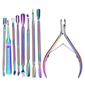 Ensemble de coupe-ongles professionnel pour bébé, acier inoxydable, lame incurvée, 3 pièces, pousse-cuticules et pince pour les doigts - Product Image 1