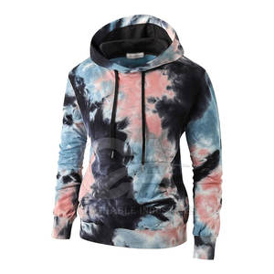Vêtements d'hiver Hommes Tie Dye Hoodies Couleur unie Hommes Tie Dye Hoodies Fashionable Soft Cotton Men Tie Dye Hoodies - Product Image 1